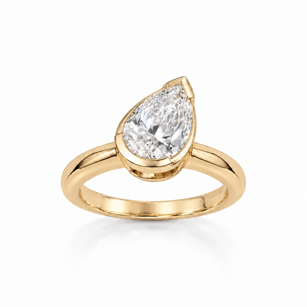 The Pinky Promise Pear Ring - Yellow Gold