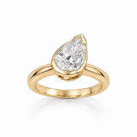 The Pinky Promise Pear Ring - Yellow Gold
