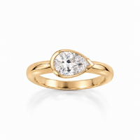 The Pinky Promise Pear Ring - Yellow Gold