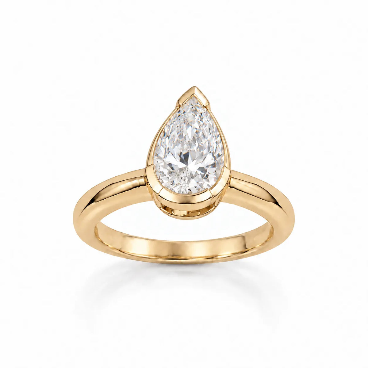 The Pinky Promise Pear Ring - Yellow Gold