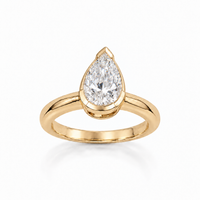 The Pinky Promise Pear Ring - Yellow Gold