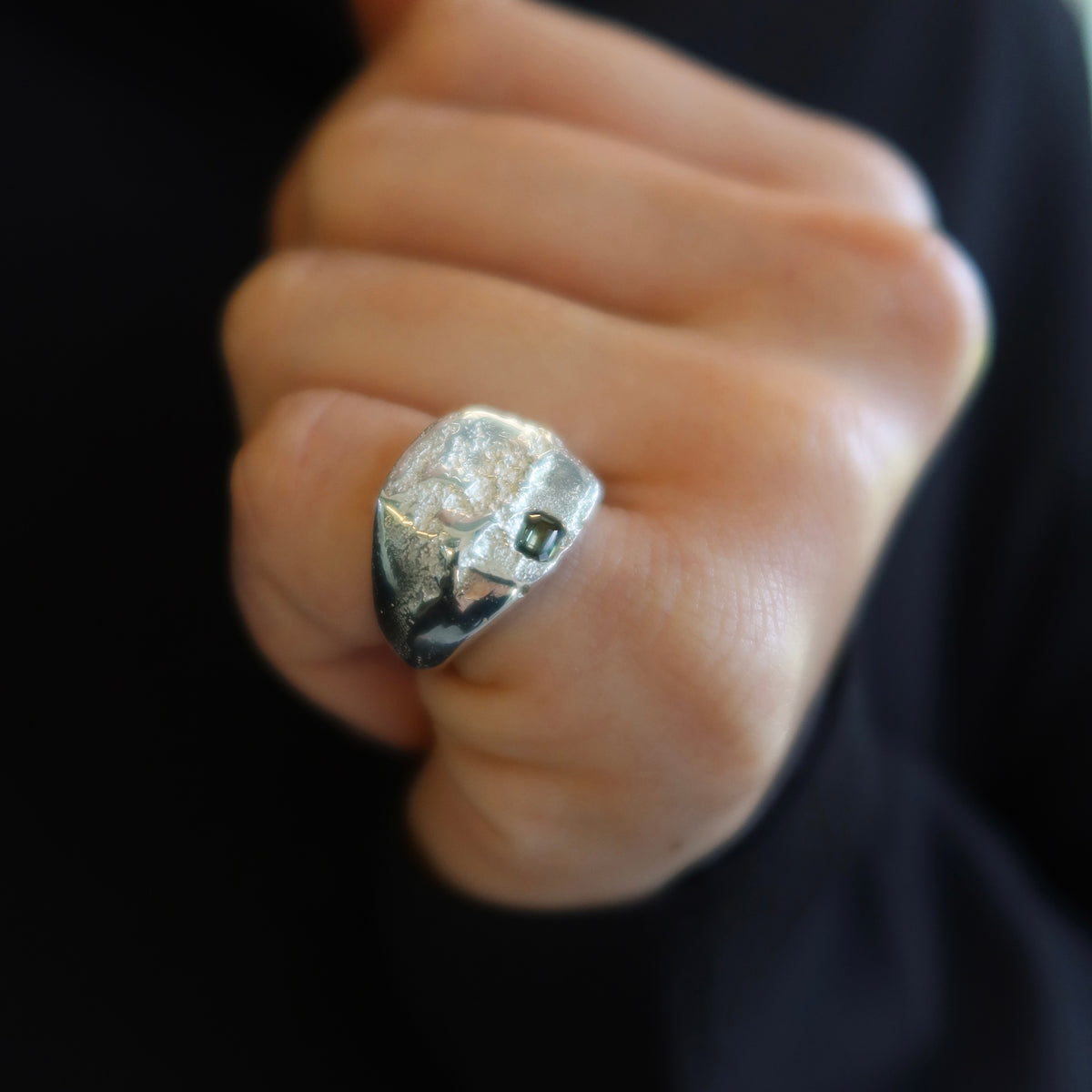 The Relic Signet Ring - Natural Sapphire | One of One | Size J