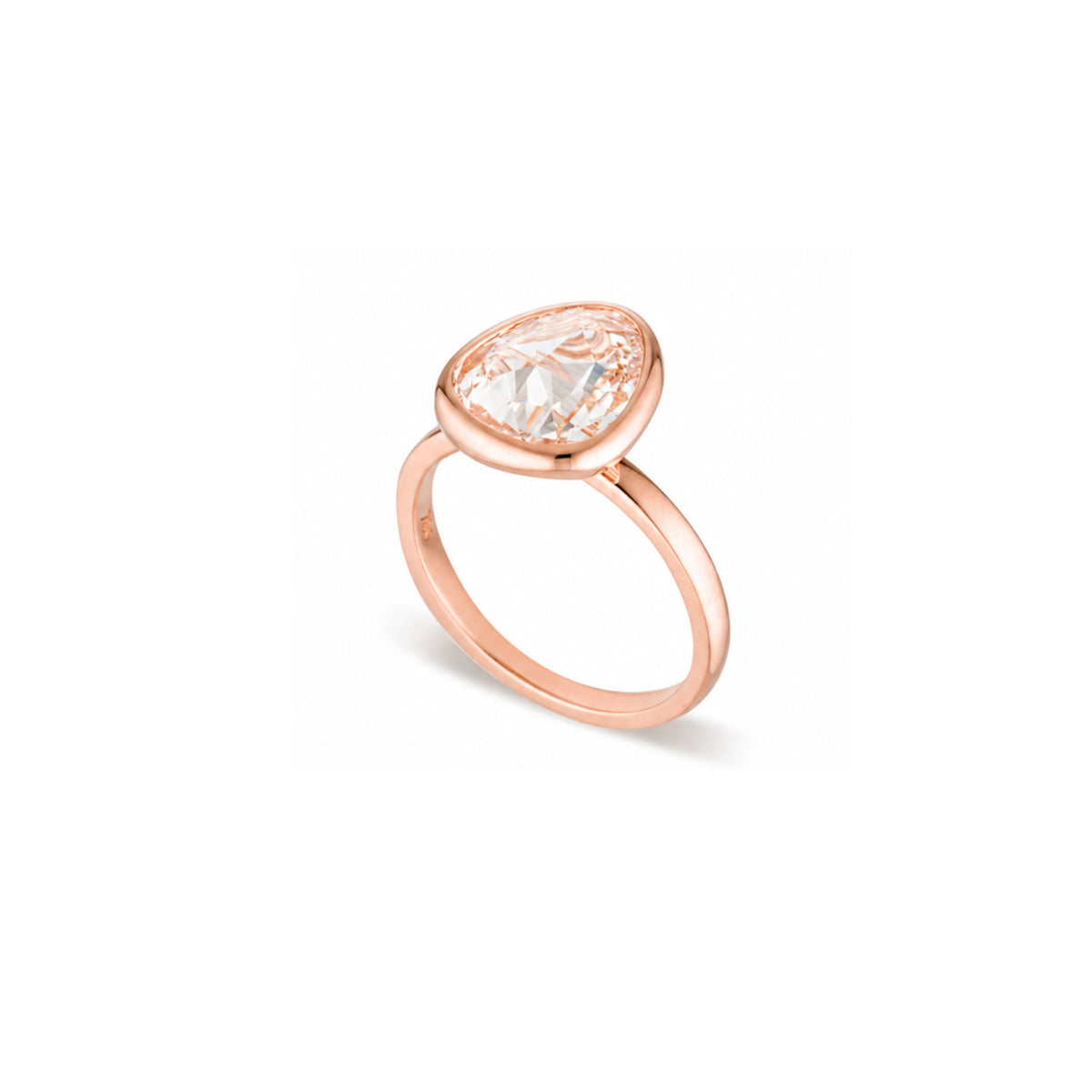 The Rose Tri- Cut Diamond Ring - Rose Gold