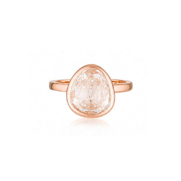 The Rose Tri- Cut Diamond Ring - Rose Gold