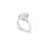 The Rose Tri- Cut Diamond Ring - White Gold