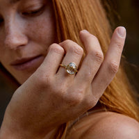 The Rose Tri- Cut Diamond Ring - Yellow Gold