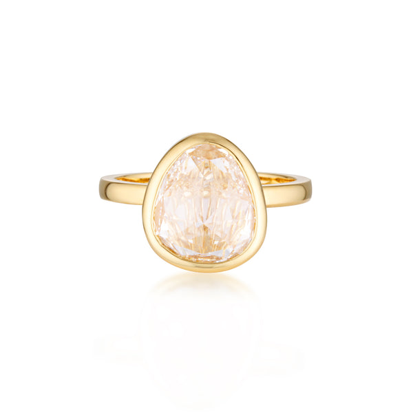 The Rose Tri- Cut Diamond Ring - Yellow Gold