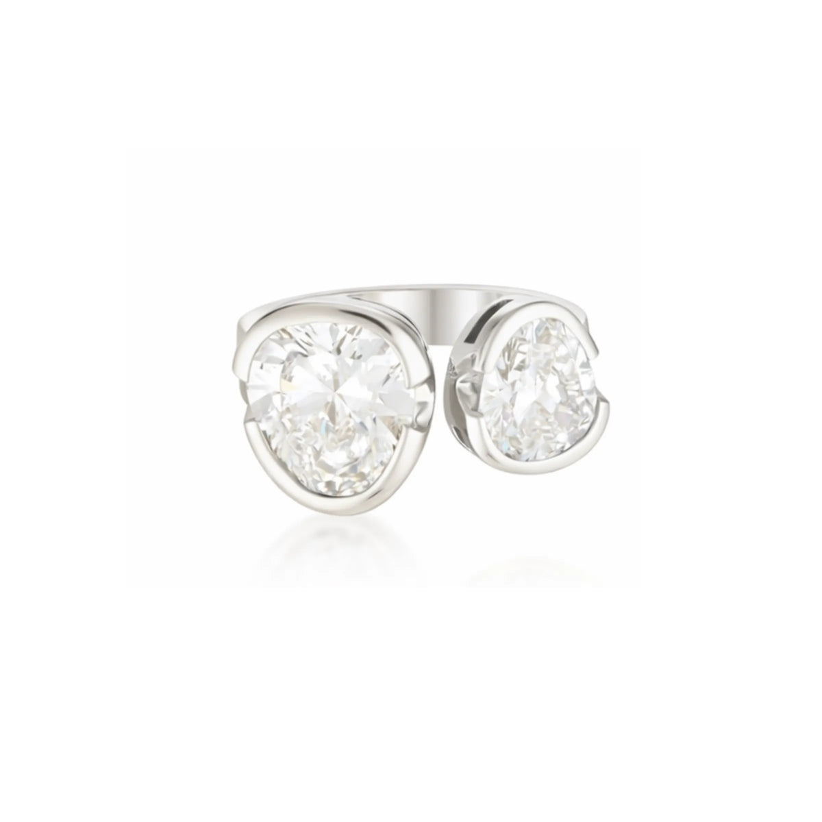 The Tri- Cut Diamond Duet Ring - White Gold | UbyKate