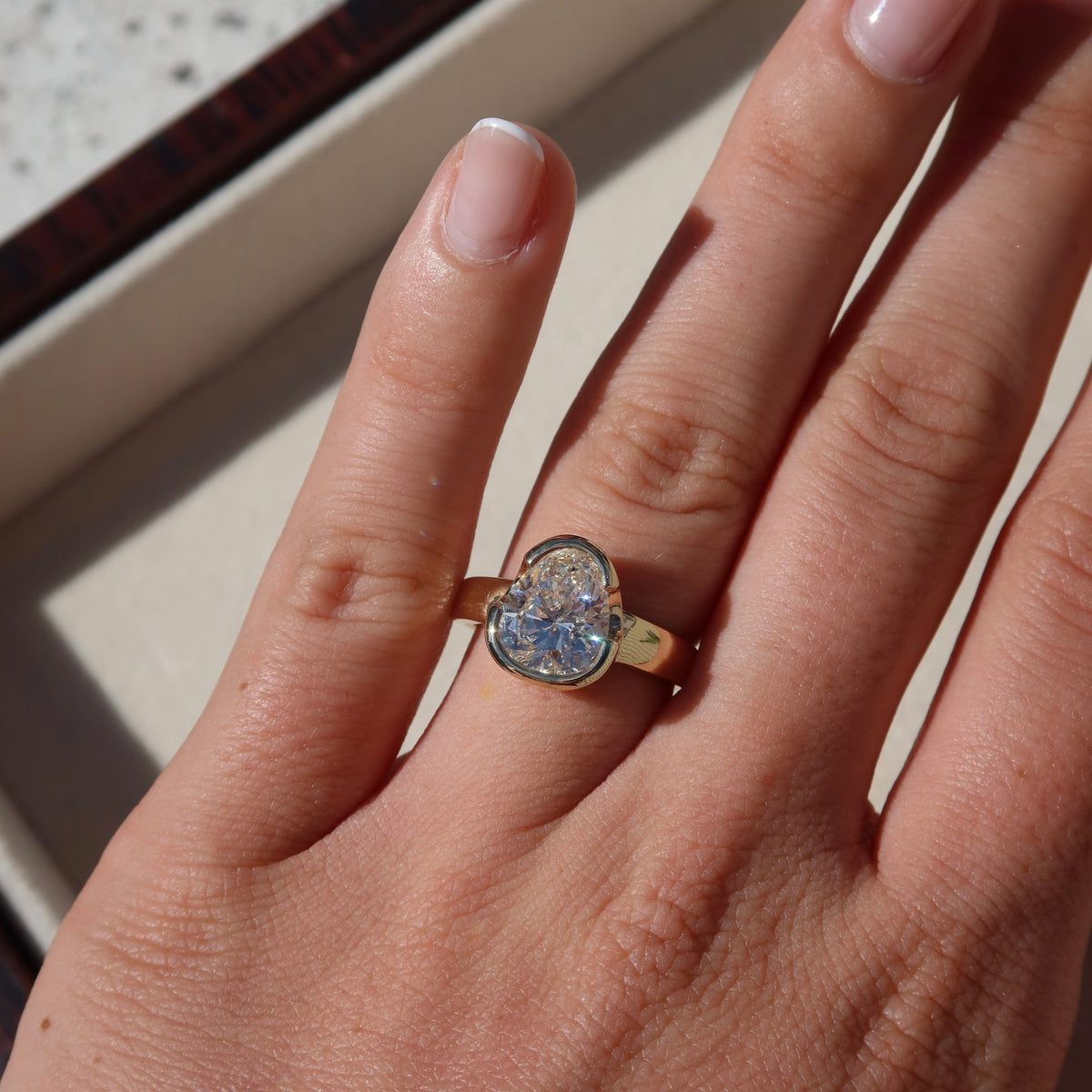 The Tri-Cut Diamond Ring - 18ct Rose Gold