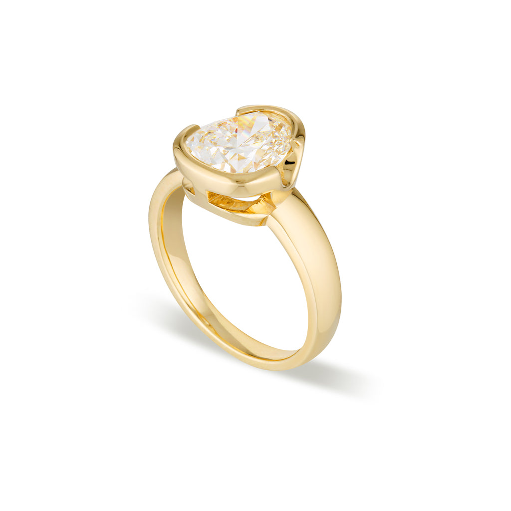 The Tri- Cut Diamond Ring - 18ct Yellow Gold | UbyKate