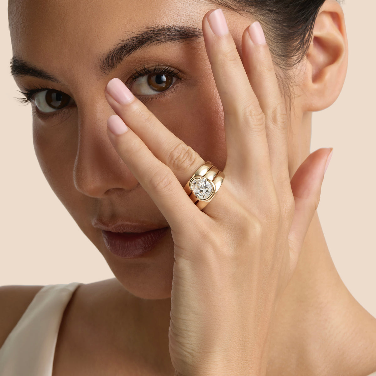 The Tri- Cut Diamond Ring - 18ct Yellow Gold | UbyKate