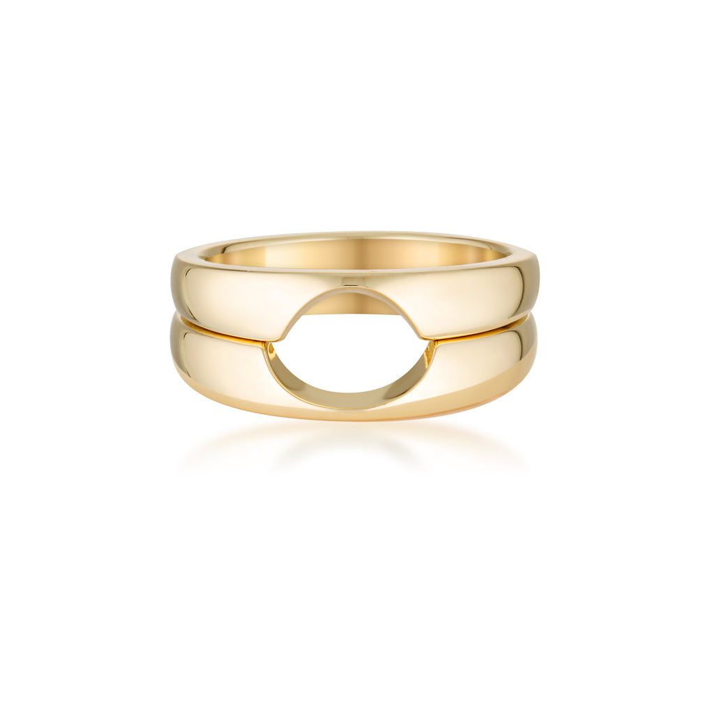 The Tri- Cut Diamond Ring - 18ct Yellow Gold | UbyKate