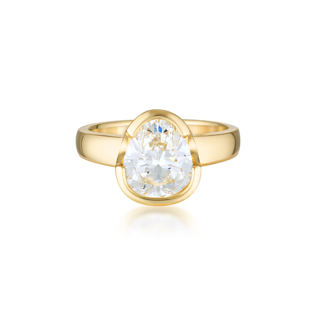 The Tri- Cut Diamond Ring - 18ct Yellow Gold | UbyKate
