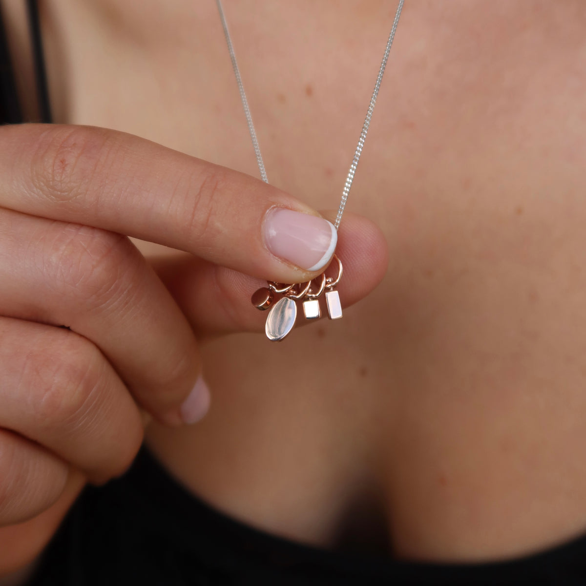 The U-Swivel Pendant - 9ct Rose Gold