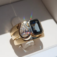 Toi et Moi Ring & Contour Band Set - Bespoke