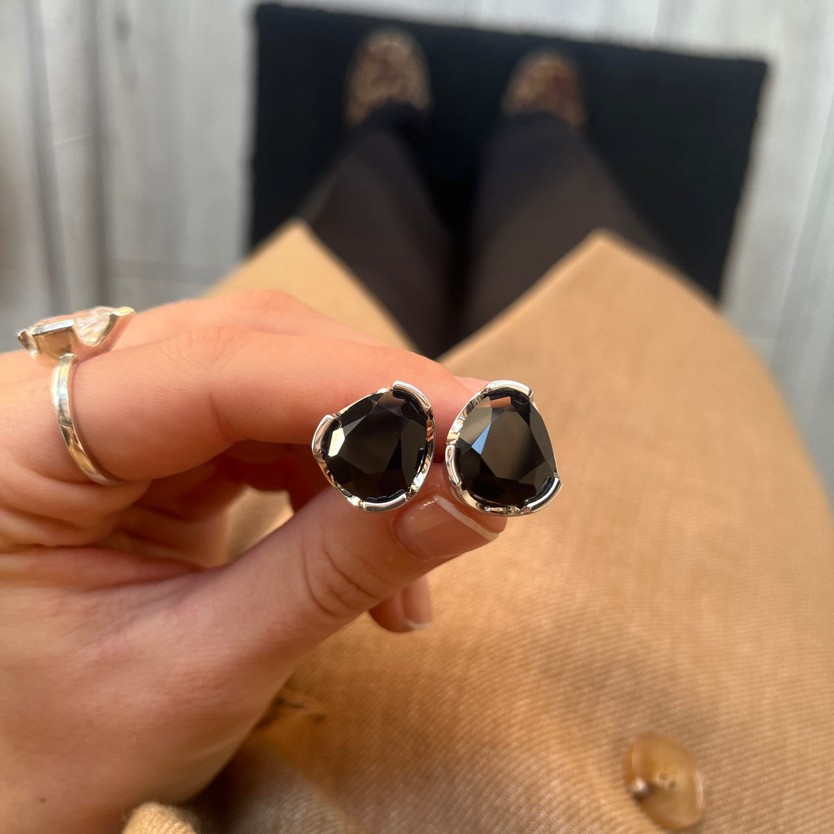 Tri Cut Gemstone Cufflinks