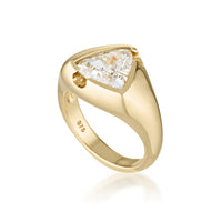 Trilliant-Cut Diamond Signet Ring