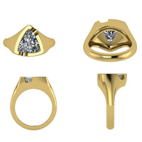 Trilliant-Cut Diamond Signet Ring