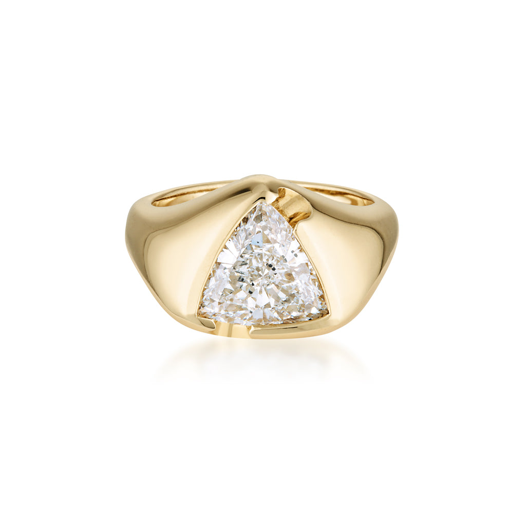 Trilliant-Cut Diamond Signet Ring