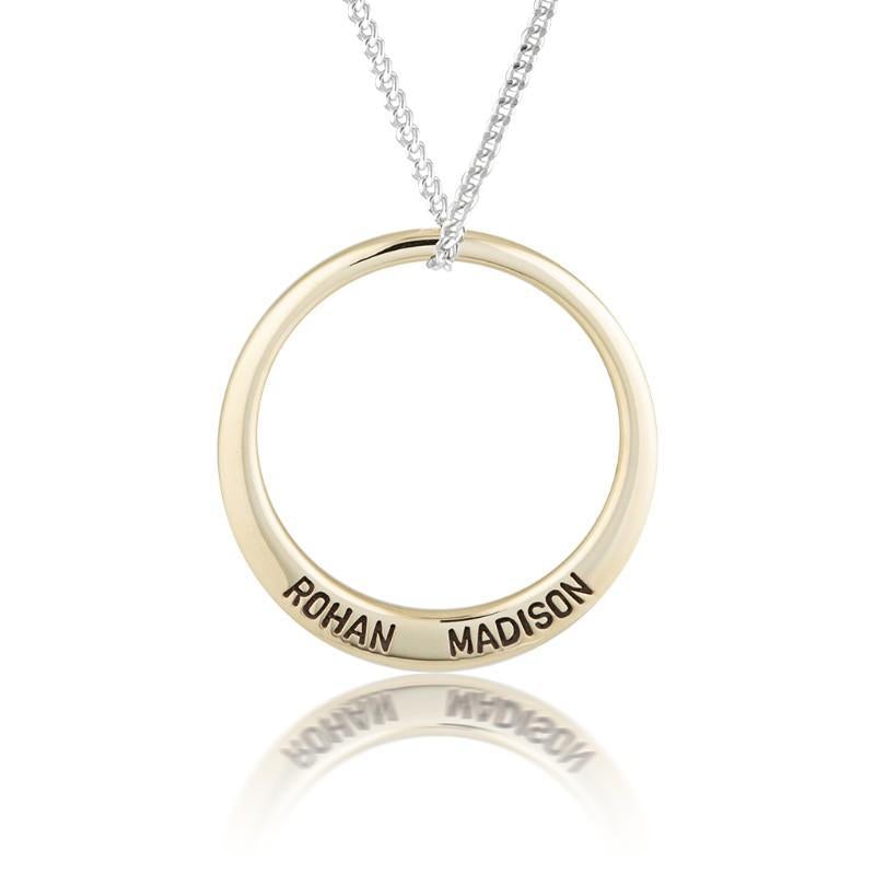Ubercircles Large X Gold Personalised 9ct Gold Necklace UbyKate