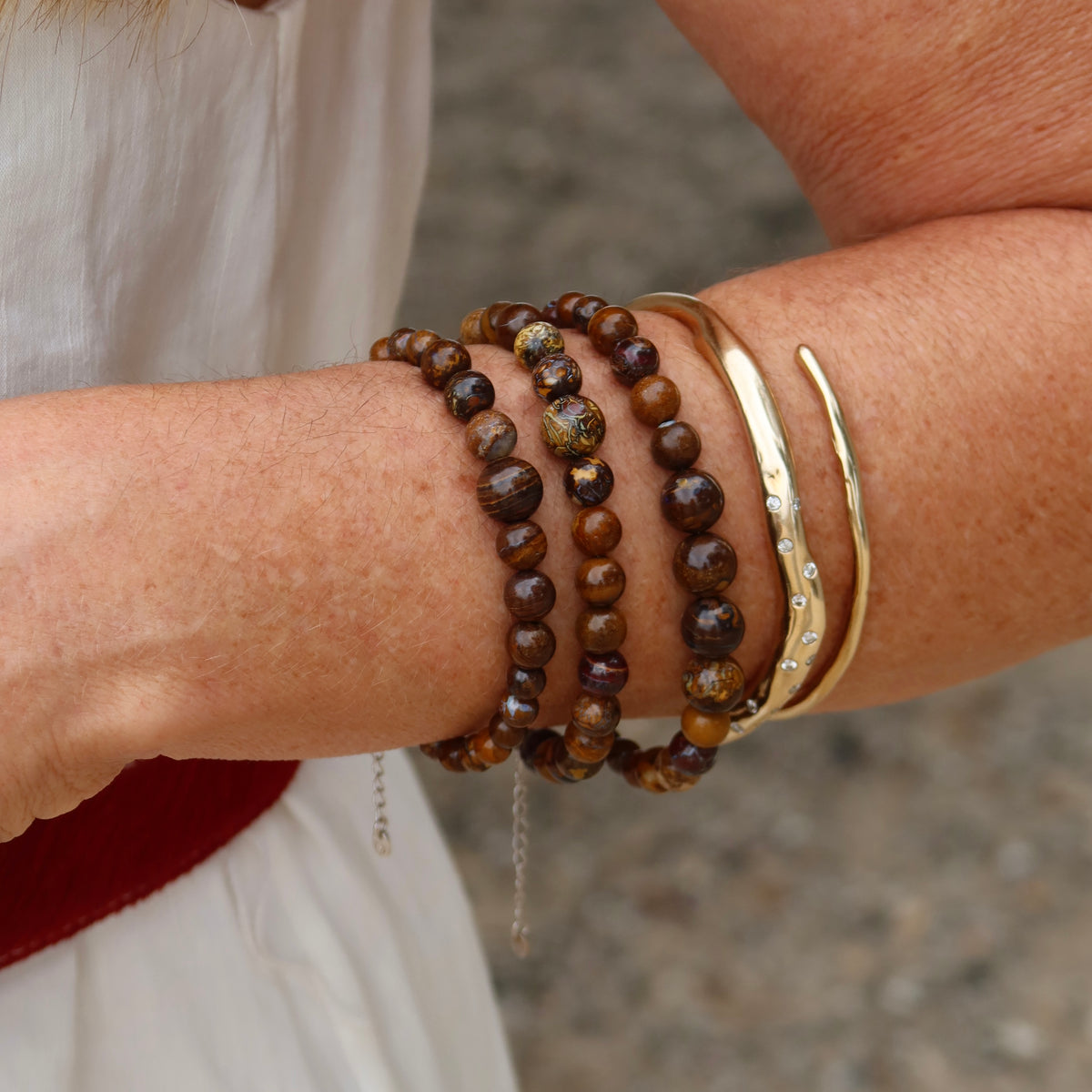 Yowah Boulder Opal | Beaded Bracelet