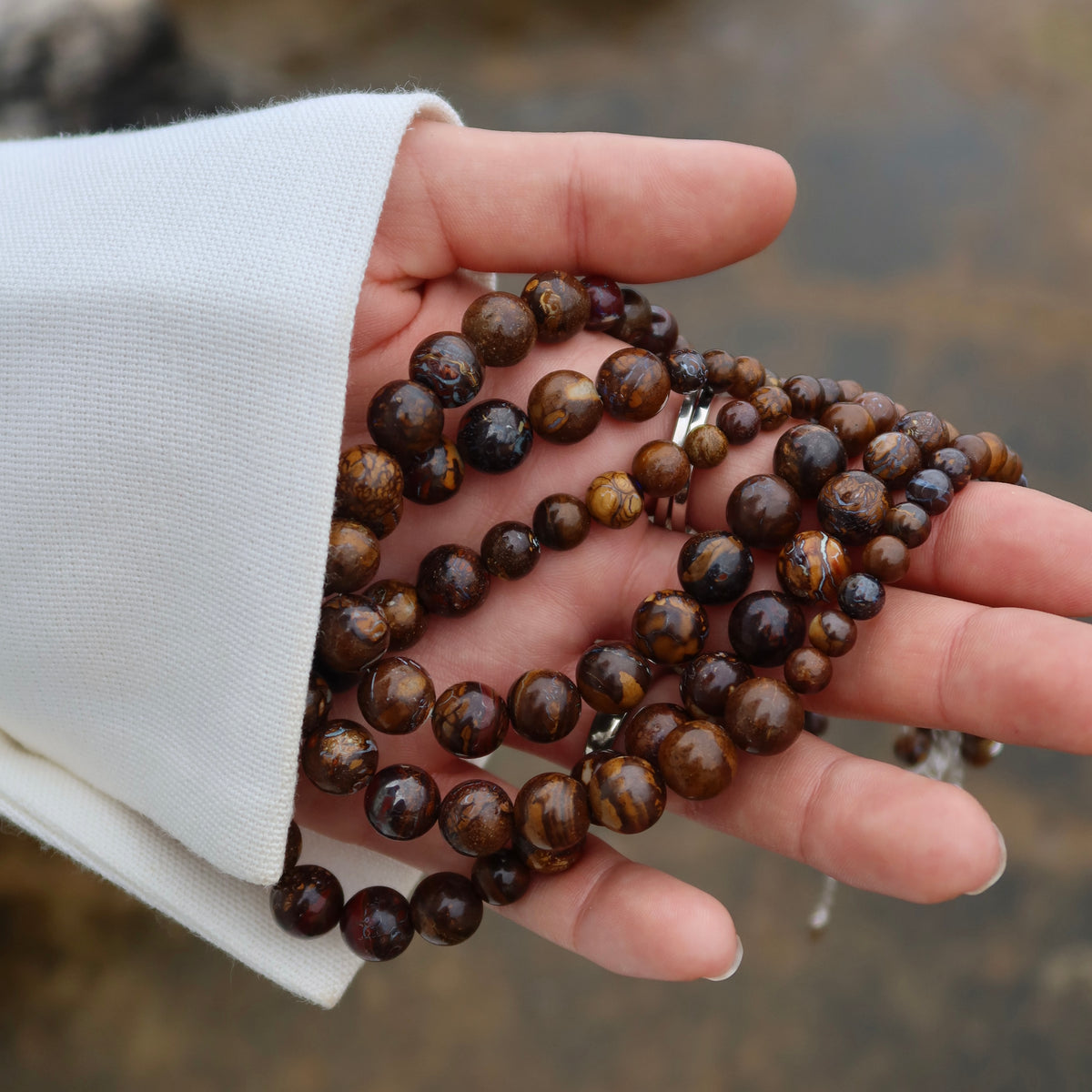 Yowah Boulder Opal | Beaded Bracelet