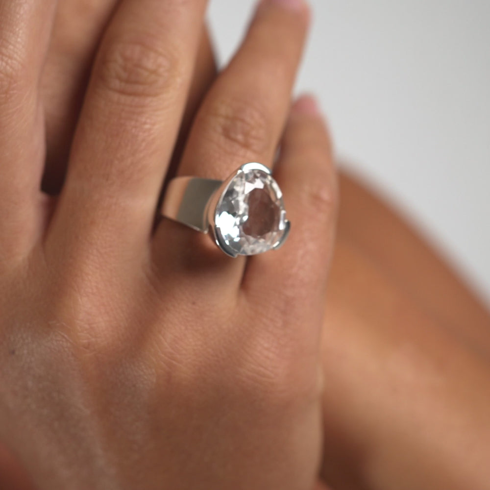 White sapphire ring shop price